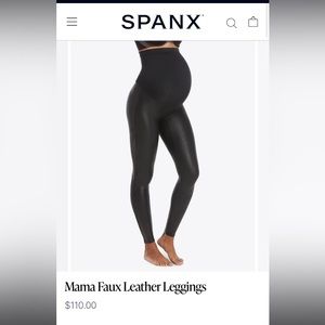 Mama Faux Leather Leggings
